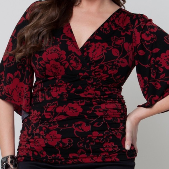 Kiyonna Tops - Kiyonna Keira Kimono Sleeve Top, 4